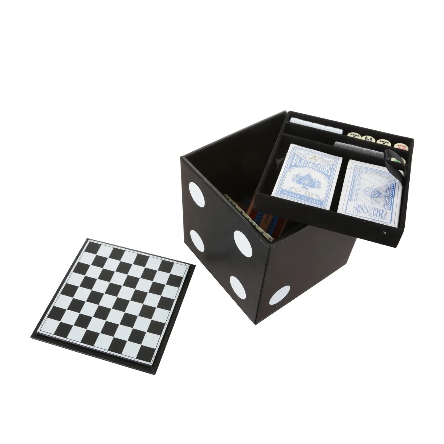 Set 6 Giochi Classici in 1 Scatola: Include Poker, Dama, Scacchi e Altro, Giochi da Tavolo | Kasanova