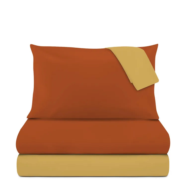 Completo letto matrimoniale manopesca ruggine bicolore Kasanova