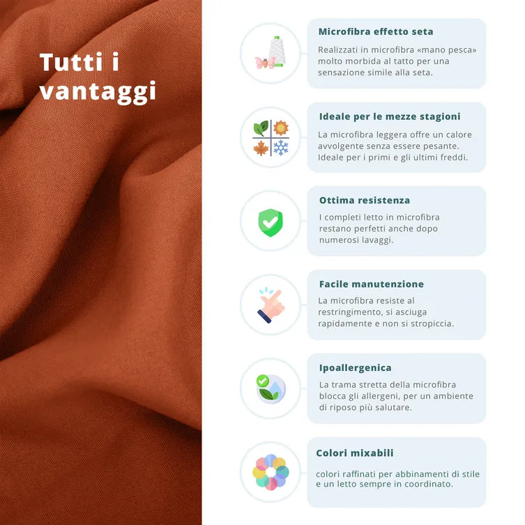 Completo letto matrimoniale manopesca ruggine bicolore Kasanova