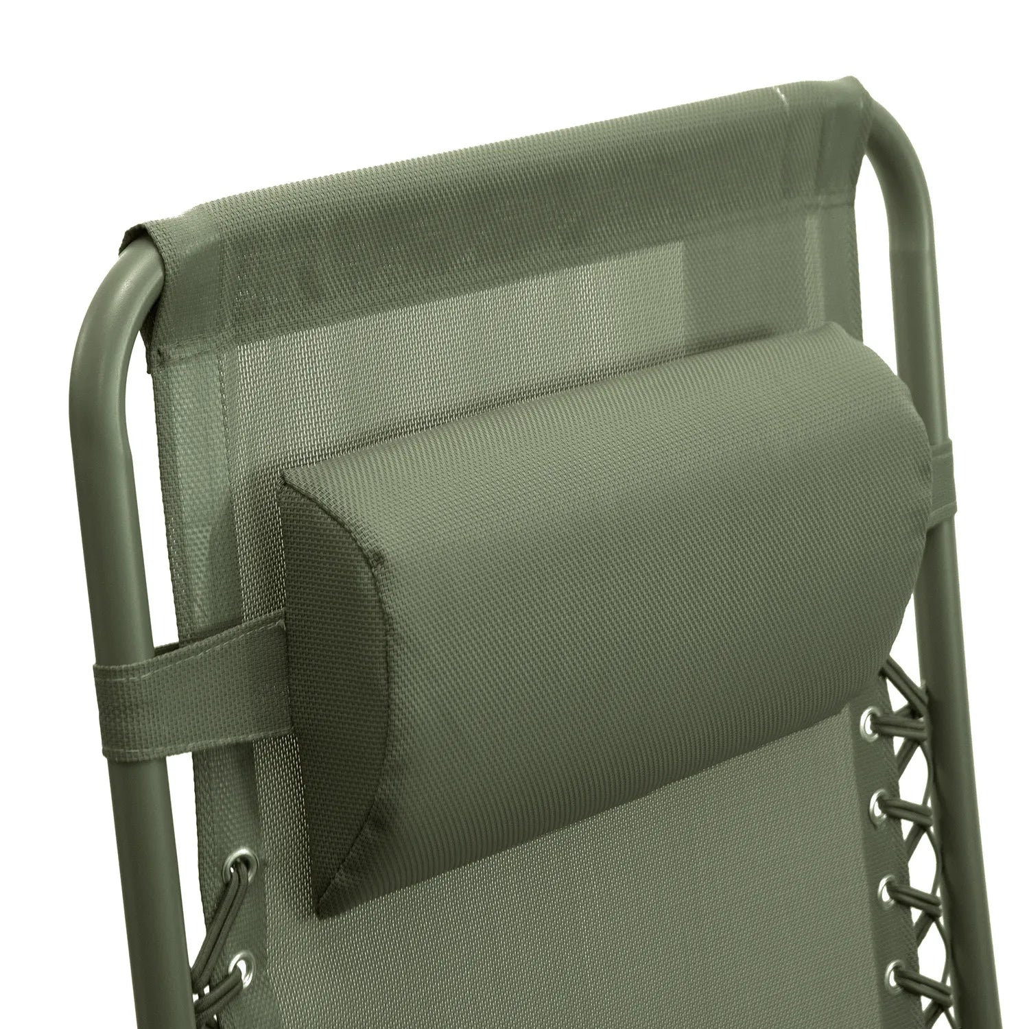 Sdraio Reclinabile Kasanova Verde Alloro con Braccioli in Ferro e Textilene, Pieghevole Salvaspazio | 165x65x110 cm