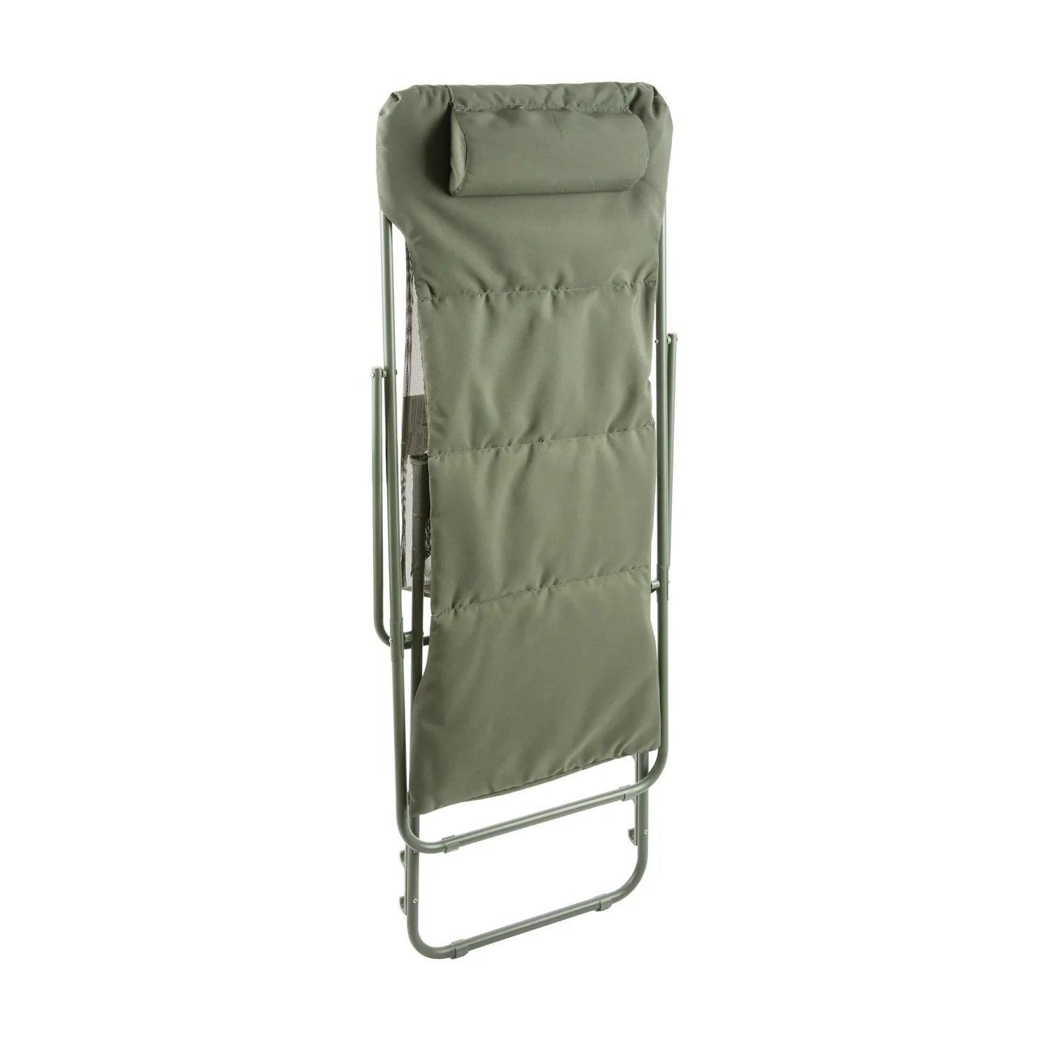 Sedia Sdraio Pieghevole e Reclinabile Kasanova Verde Alloro in Ferro, Salvaspazio | 51x76x91 cm