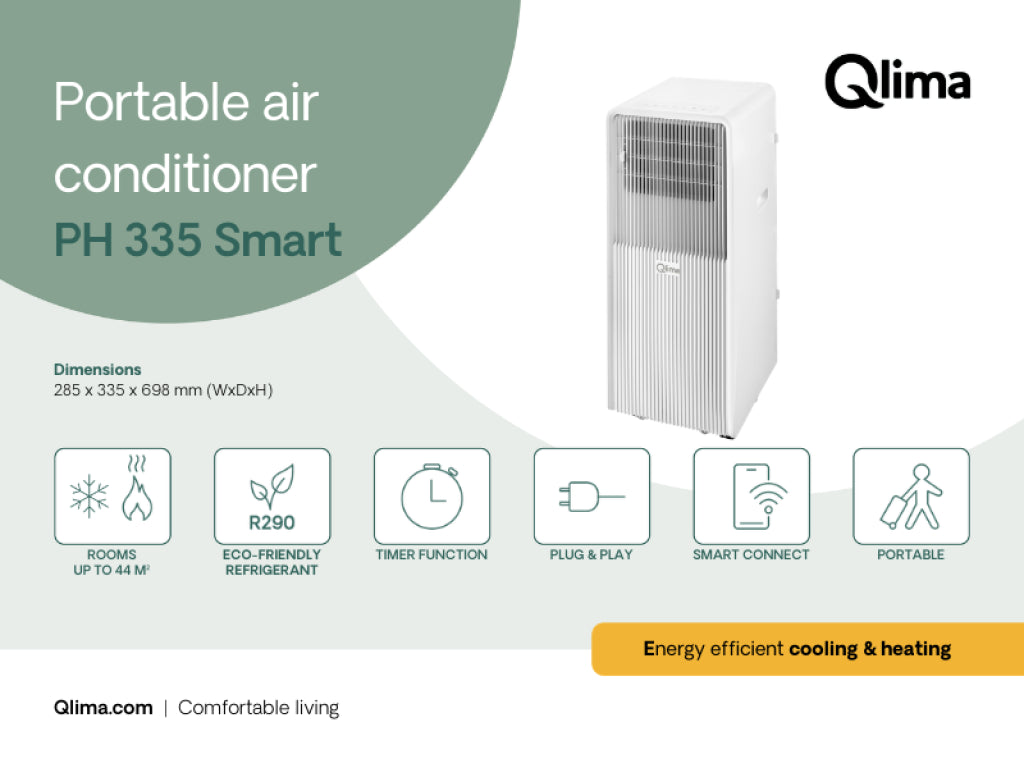 Condizionatore e climatizzatore portatile caldo freddo Qlima PH 335 SMART