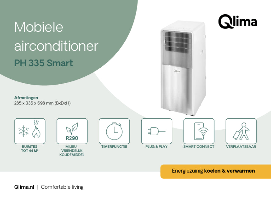 Condizionatore e climatizzatore portatile caldo freddo Qlima PH 335 SMART