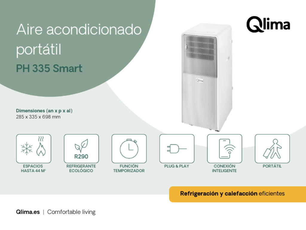 Condizionatore e climatizzatore portatile caldo freddo Qlima PH 335 SMART