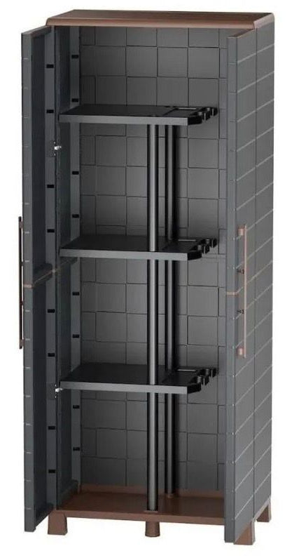 Armadio Portascope Artplast in Polipropilene 68x37x169 cm, Mobile da Esterno e Interno con 3 Ripiani Regolabili | Artplast