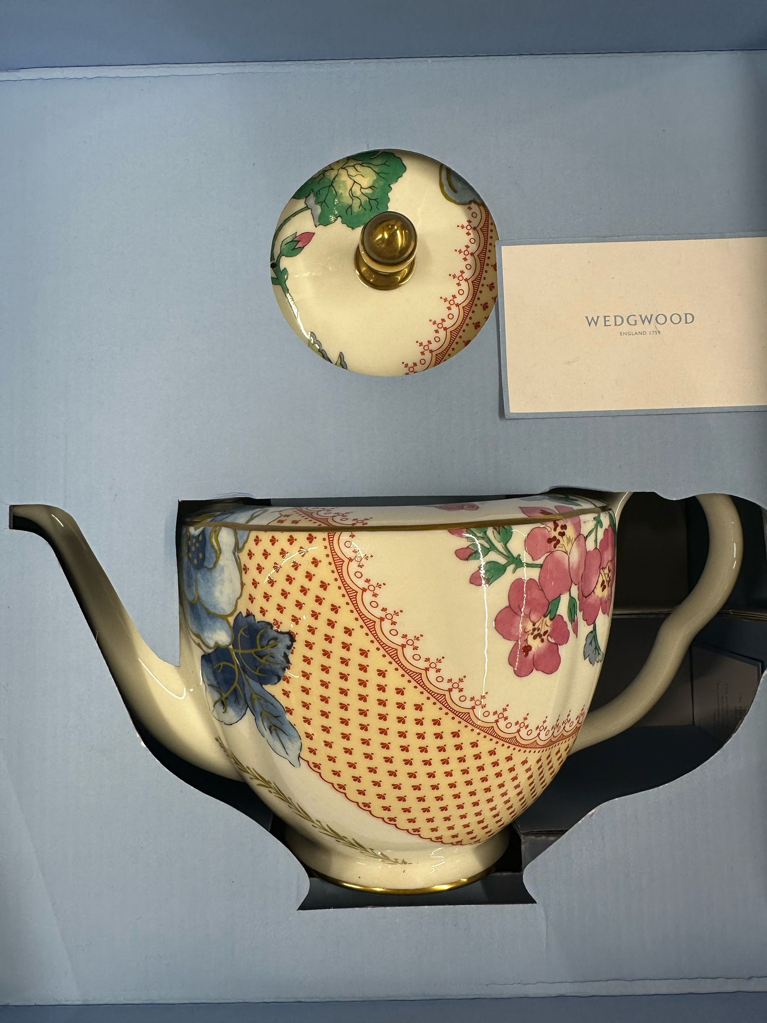 Set Tea Vintage Teiera Butterfly da collezione Porcellana Wedgwood