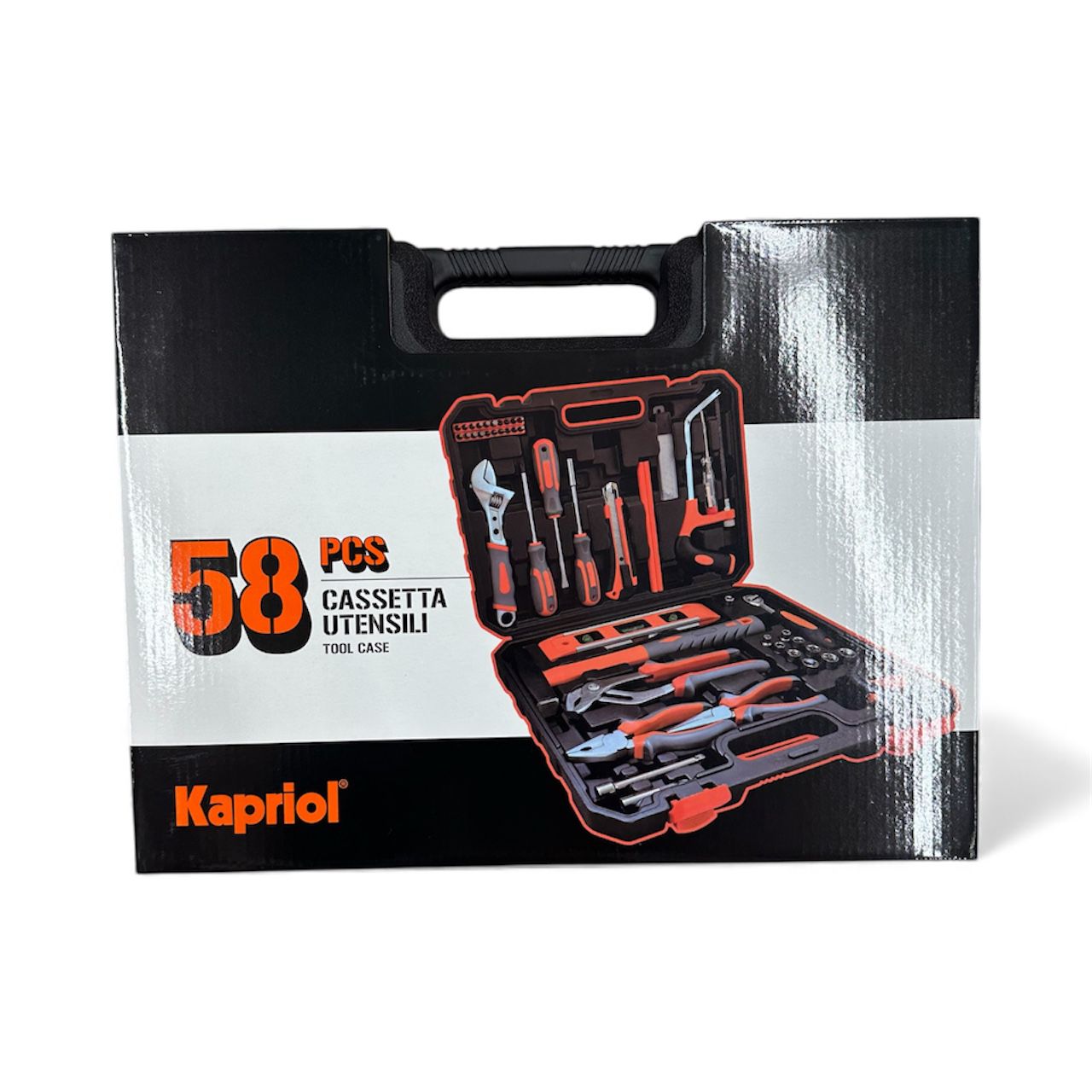 Kit Utensili DIY per Fai-da-Te 58 Pezzi per Trapani e Avvitatori, Accessori e Inserti | KAPRIOL