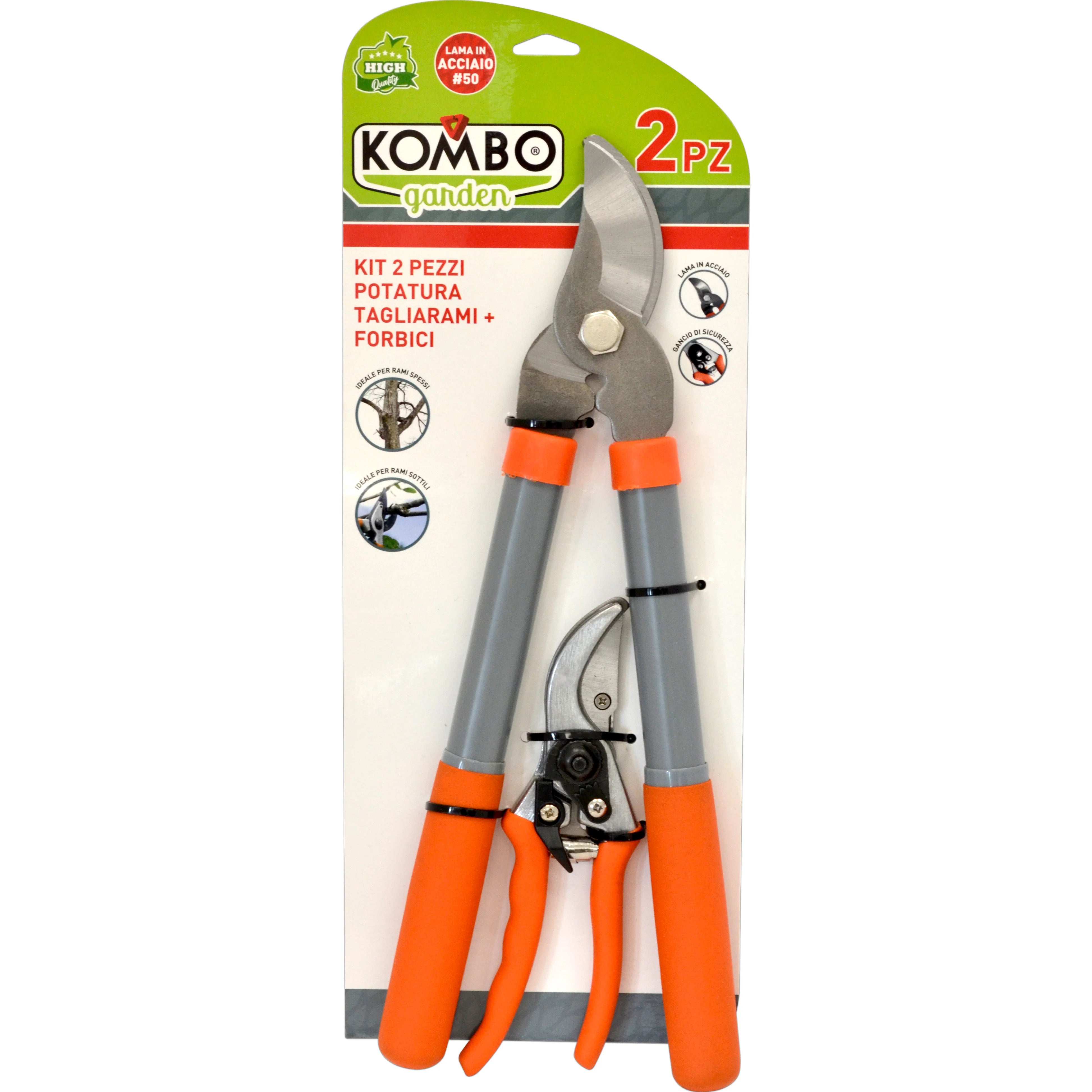 Kit potatura: tronchese + forbice da giardino Kombo