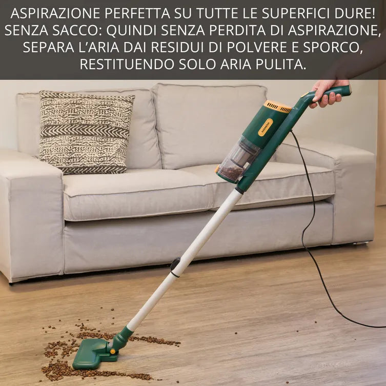 Scopa Elettrica con Filo 2 in 1 Potenza 400 W Leggera e Multiuso per Casa | Kasanova