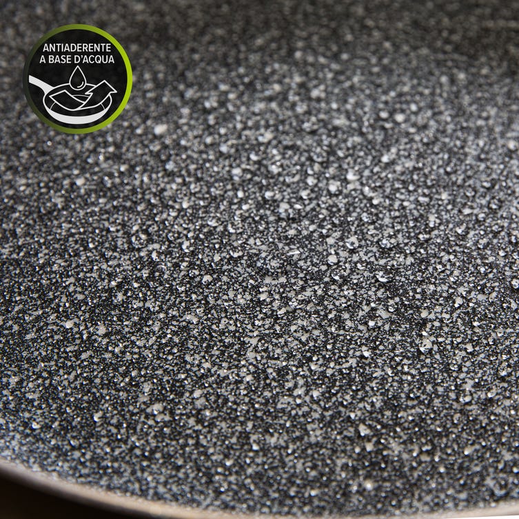 Padella Antiaderente BLACK STONE Diametro 24 cm Rivestimento Effetto Pietra, Cottura Perfetta | Kasanova