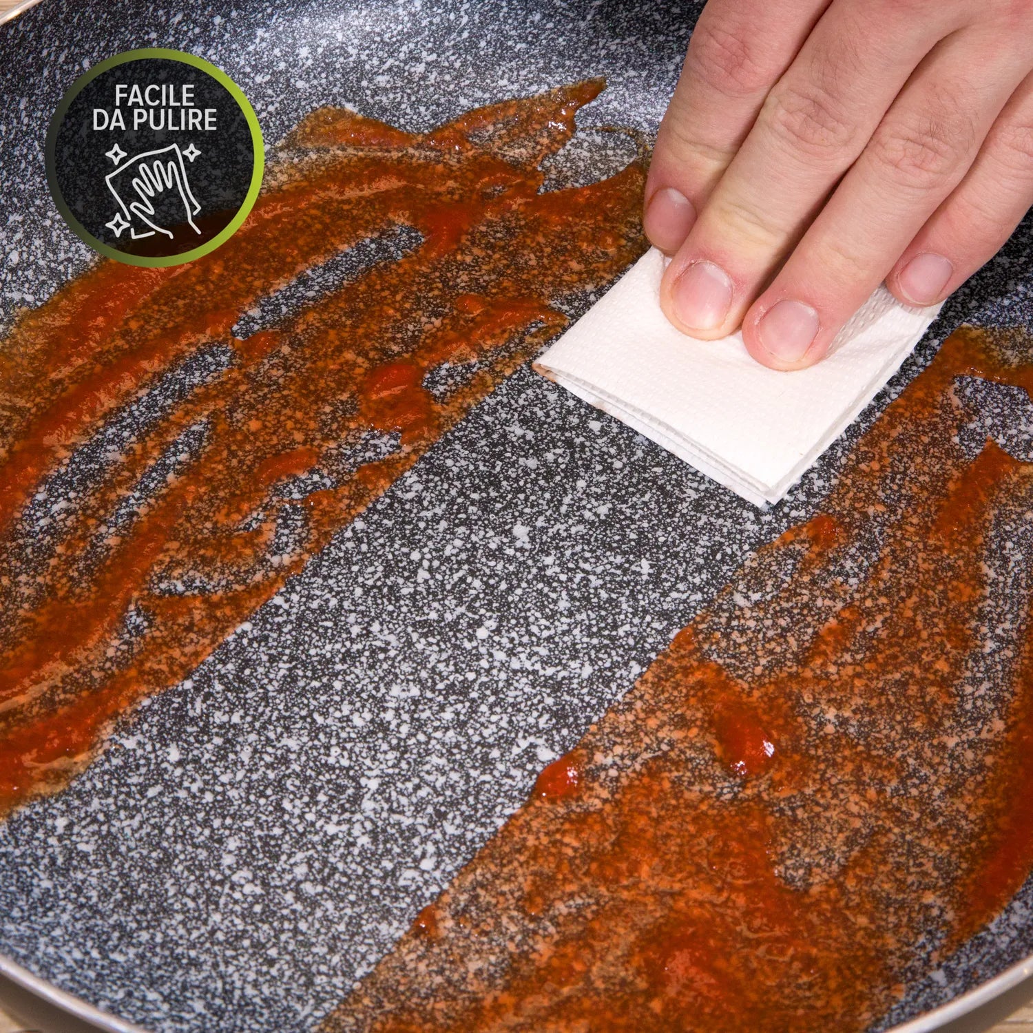 Padella Antiaderente BLACK STONE Diametro 28 cm con Rivestimento Effetto Pietra | Kasanova