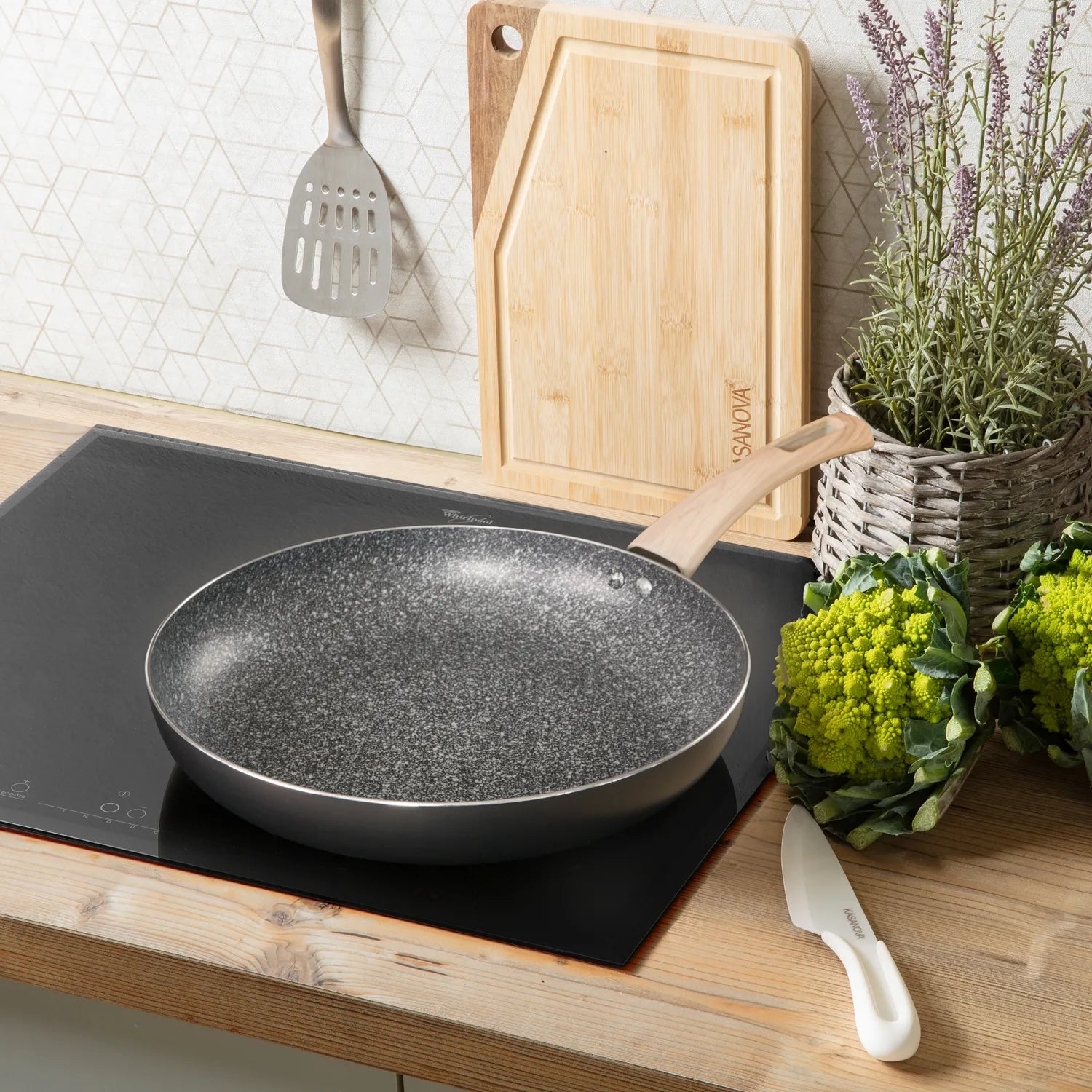 Padella Antiaderente BLACK STONE Diametro 28 cm con Rivestimento Effetto Pietra | Kasanova