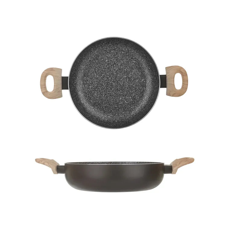 Tegame Antiaderente BLACK STONE Diametro 24 cm, Rivestimento Effetto Pietra | Kasanova