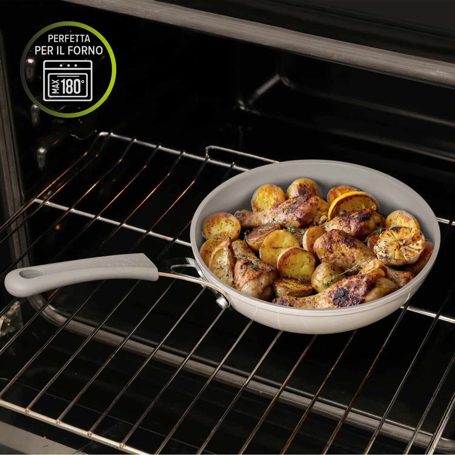 Padella Antiaderente Induzione Diametro 24 cm Senza Coperchio Linea 