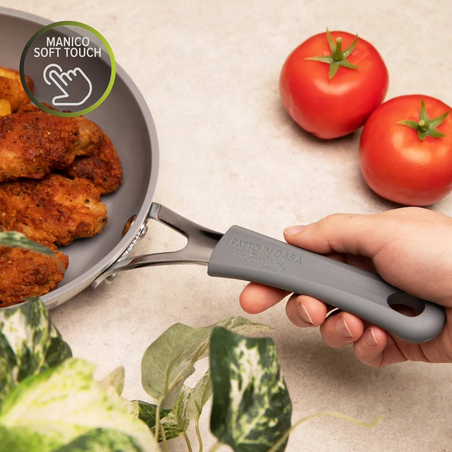 Padella Alta per Induzione Diametro 24 cm con Coperchio Linea 