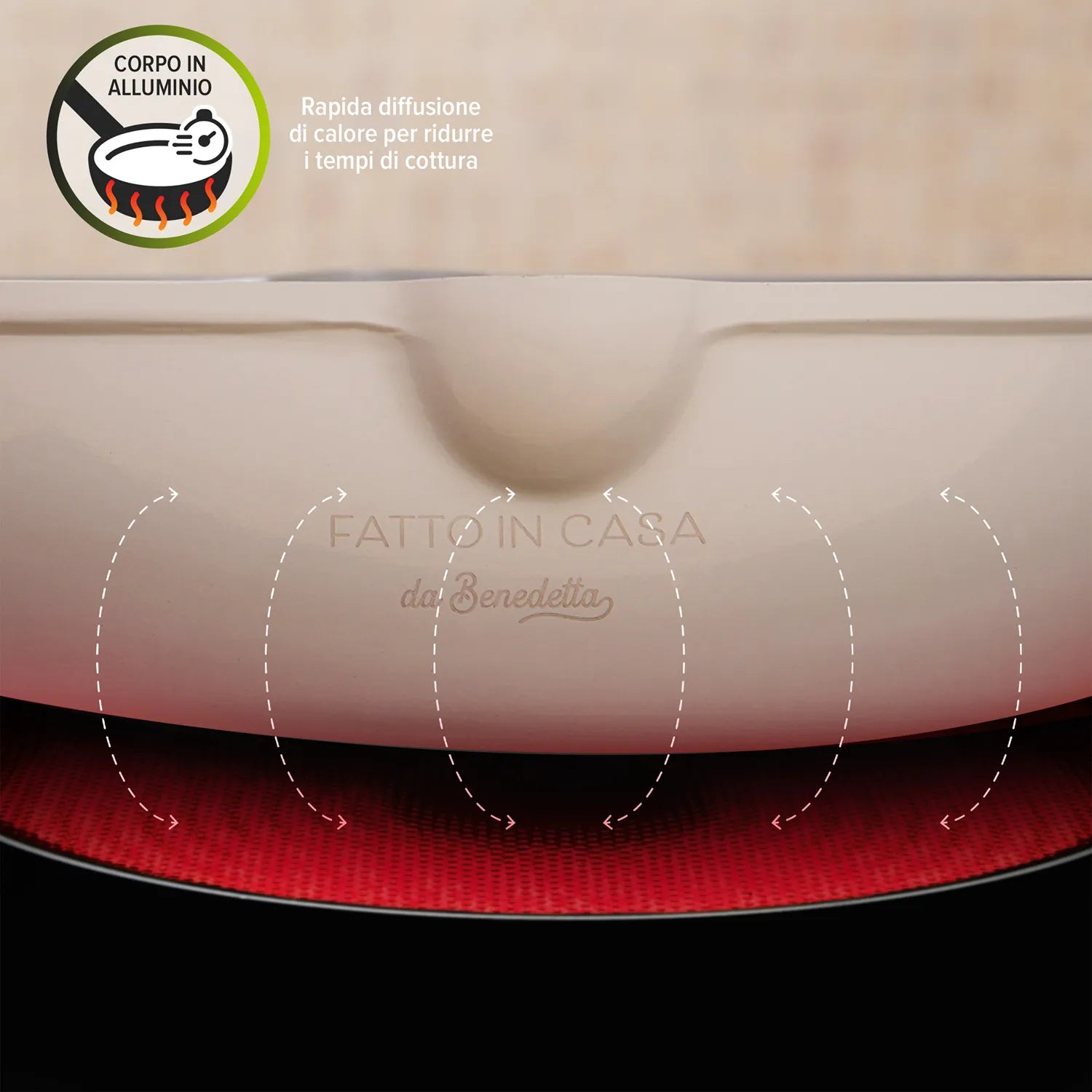 Padella Alta per Induzione Diametro 24 cm con Coperchio Linea 