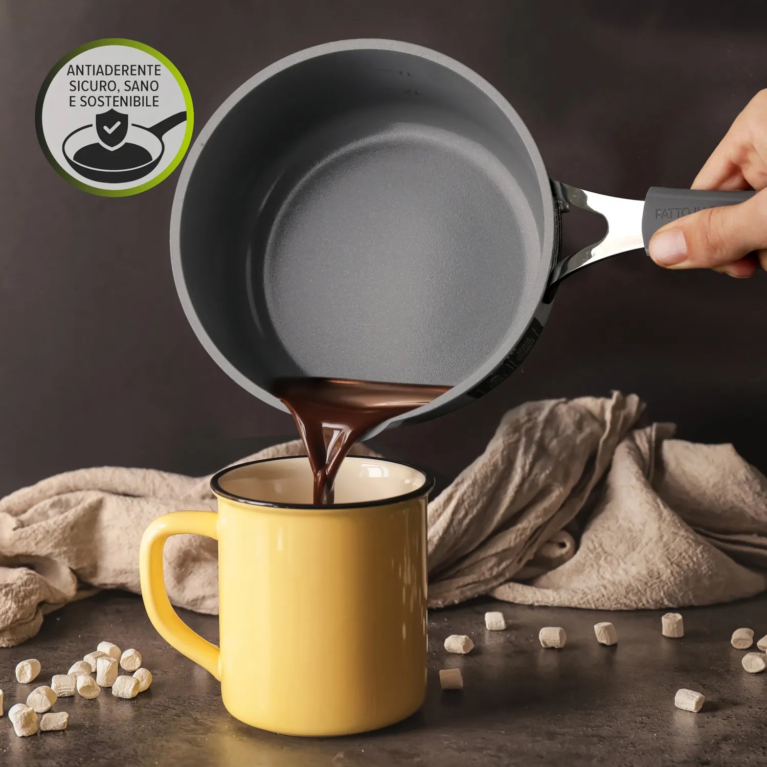 Casseruola (Pentolino) Induzione Diametro 16 cm con Coperchio Linea 