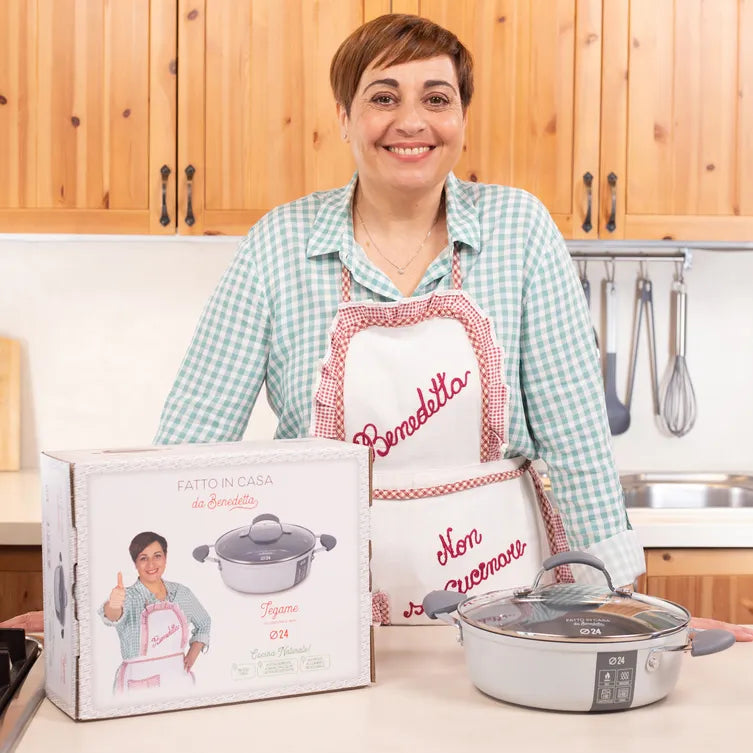 Tegame Antiaderente Induzione Diametro 24 cm con Coperchio Linea 