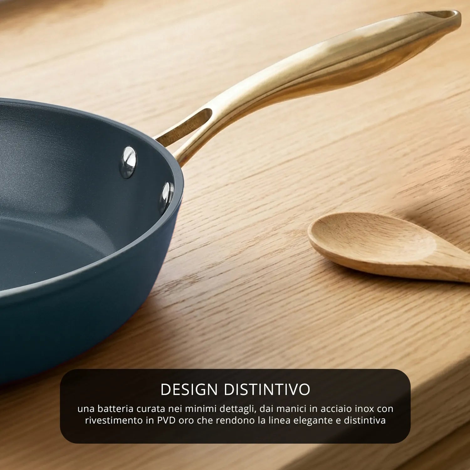 Batteria di pentole e padelle 12 pezzi antiaderente ceramica Rhapsody blu induzione Kasanova