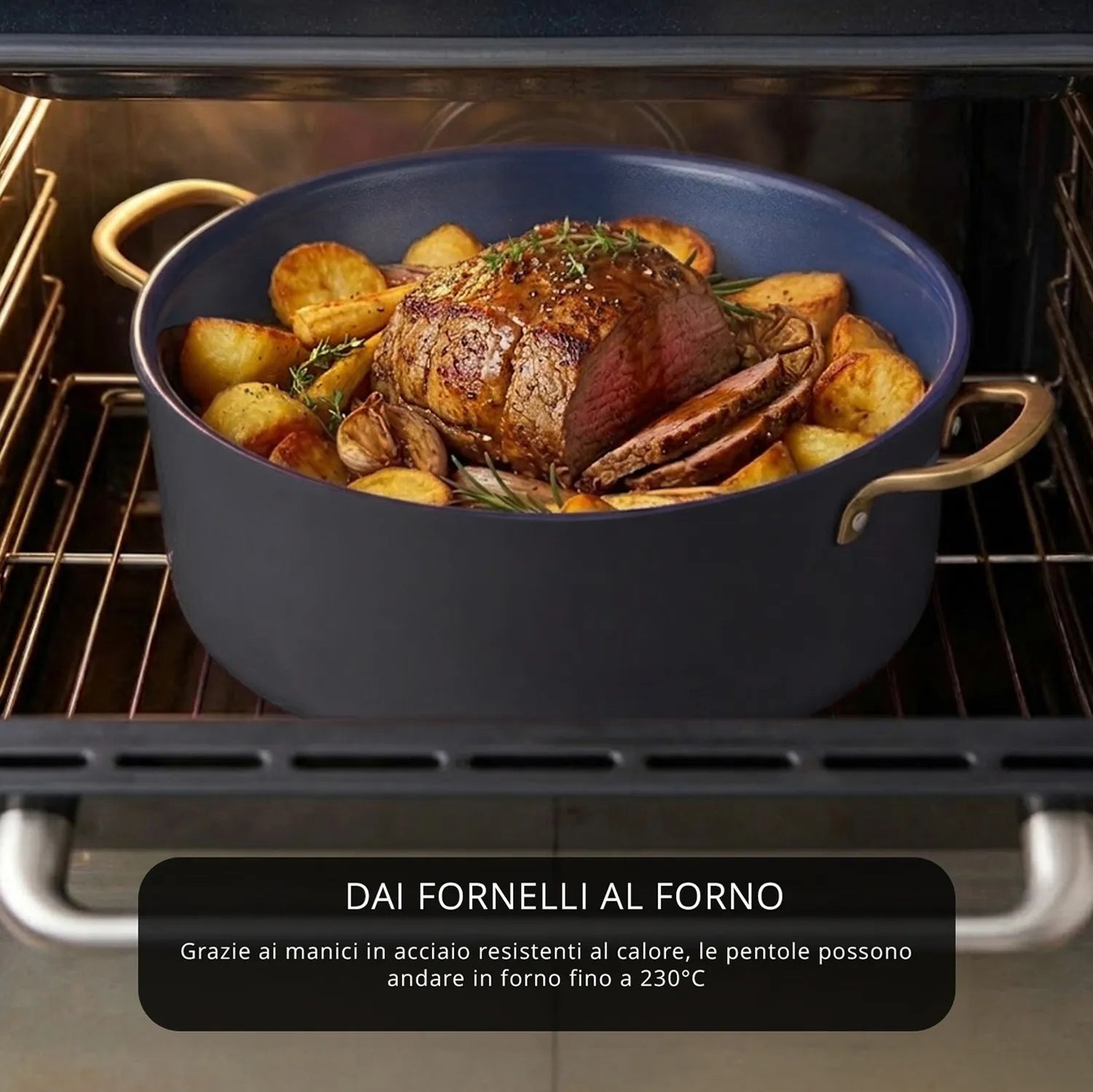 Batteria di pentole e padelle 12 pezzi antiaderente ceramica Rhapsody nera induzione Kasanova