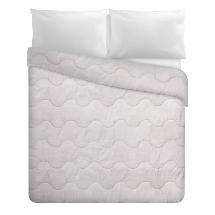 Trapunta matrimoniale onde stampa beige Sofy Kasanova