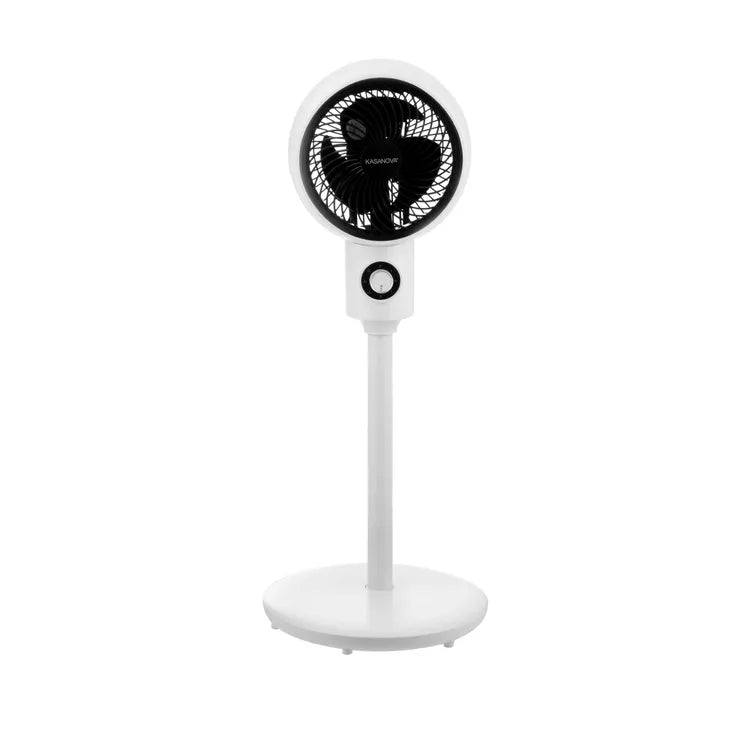 Ventilatore a piantana silenzioso Kasanova 3 velocità bianco 35W testa orientabile 180 gradi