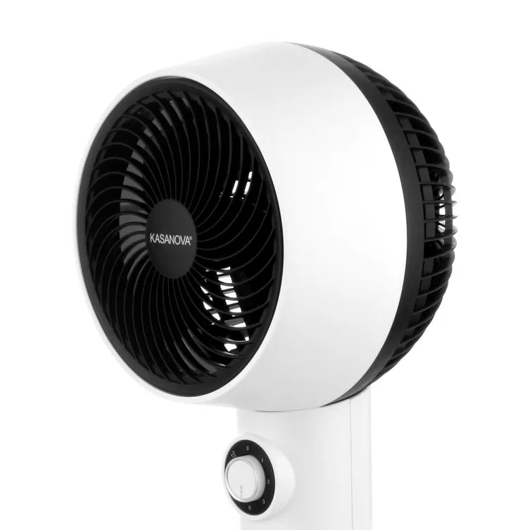Ventilatore a piantana silenzioso Kasanova 3 velocità bianco 35W testa orientabile 180 gradi