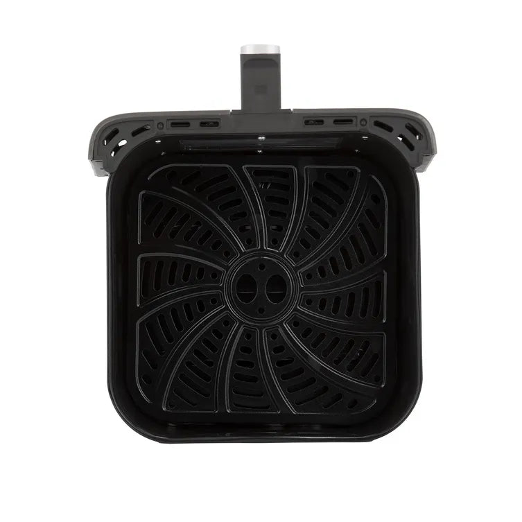 Friggitrice ad Aria Digitale Kasanova 8 Litri 1800W con Finestra in Vetro, 8 Programmi di Cottura, Display Touch, Timer 60 min e Temperatura 200°C, Rivestimento in Ceramica, Grigio (43x31x26,5 cm) | Kasanova