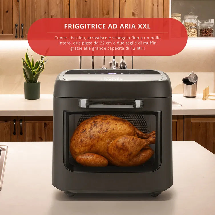 Friggitrice ad Aria XXL 12 Litri 1800 Watt con Funzione Forno Linea 