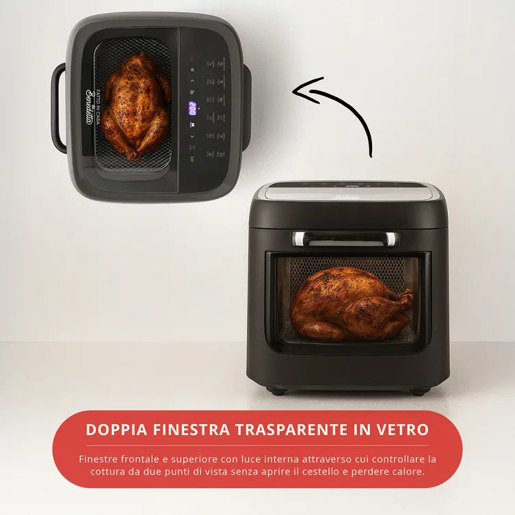 Friggitrice ad Aria XXL 12 Litri 1800 Watt con Funzione Forno Linea 