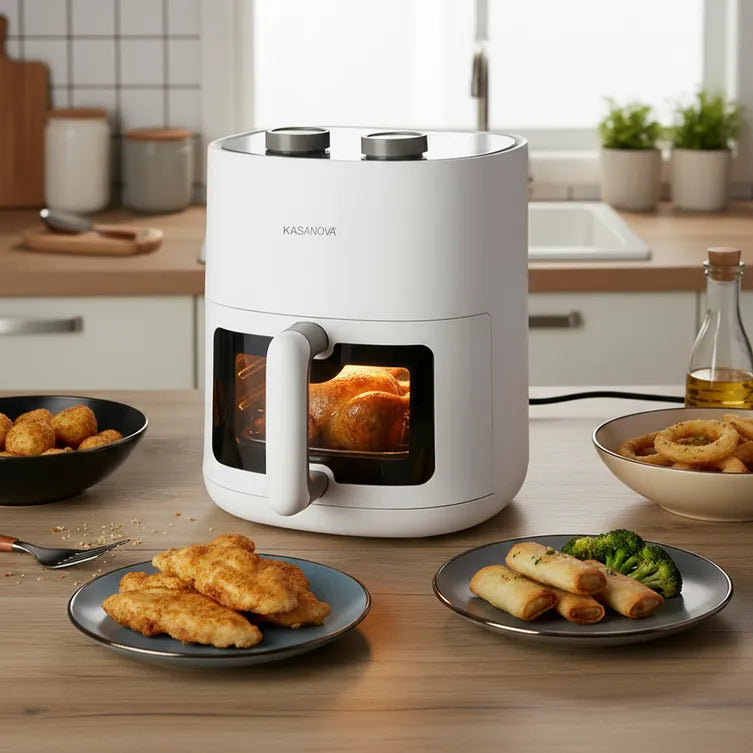 Friggitrice ad Aria Calda Digitale da 4,5 Litri W14 (Air Fryer) Funzione Timer e Temperatura Regolabile | Kasanova