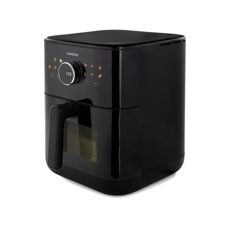 Friggitrice ad Aria Kasanova 6 Litri 1450W, Forno Digitale con 14 Programmi e Finestra a LED | Kasanova