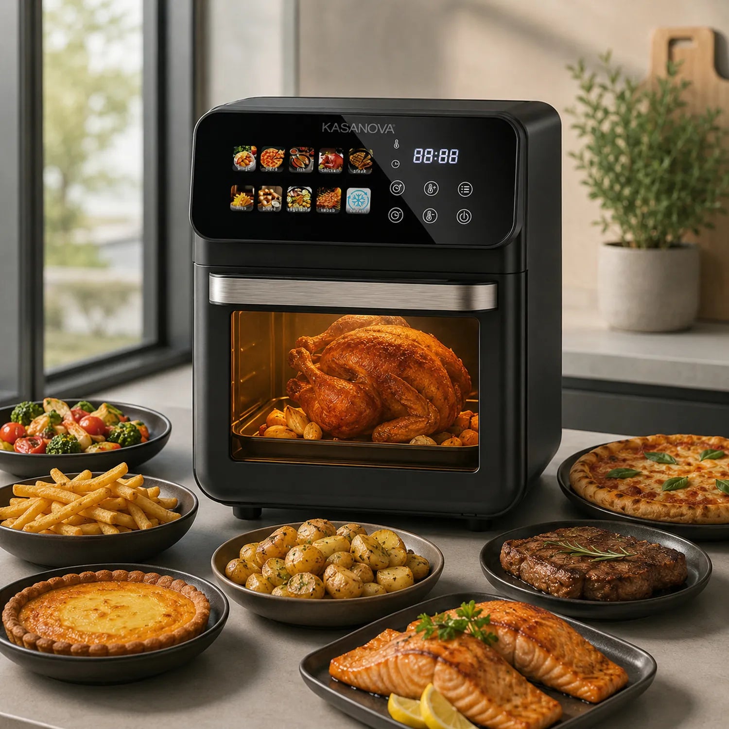 Forno friggitrice ad aria digitale XL Kasanova 10 litri 1350W nero