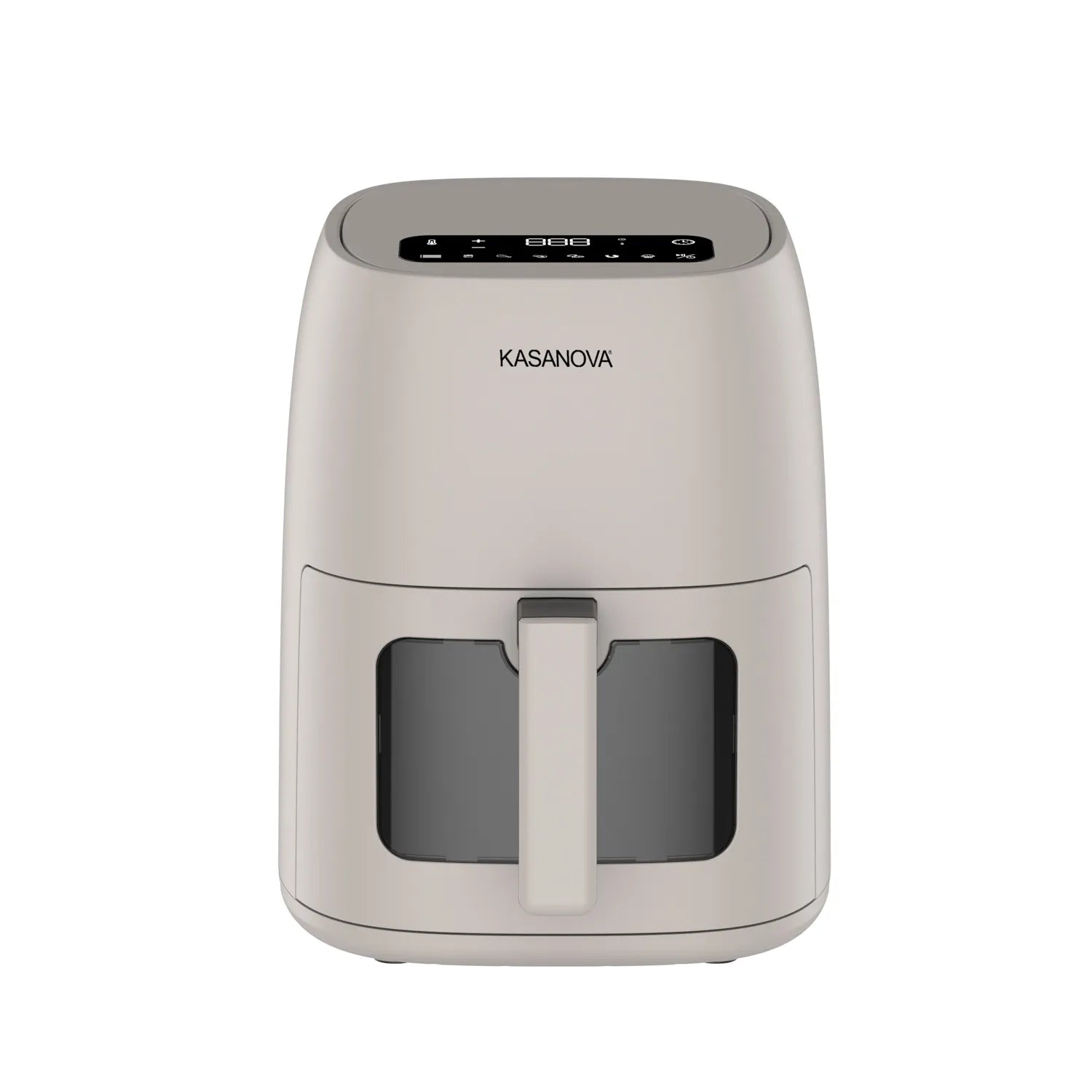 Friggitrice ad aria digitale 4L 1500W grigia con finestra e luce LED Kasanova