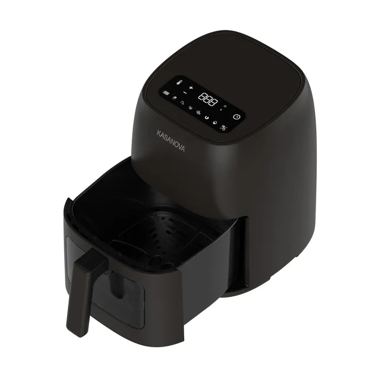 Friggitrice ad aria digitale 4L 1500W nera con finestra e luce LED Kasanova