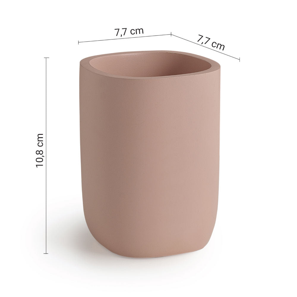 Porta spazzolini rosa matt Ylenia Gedy