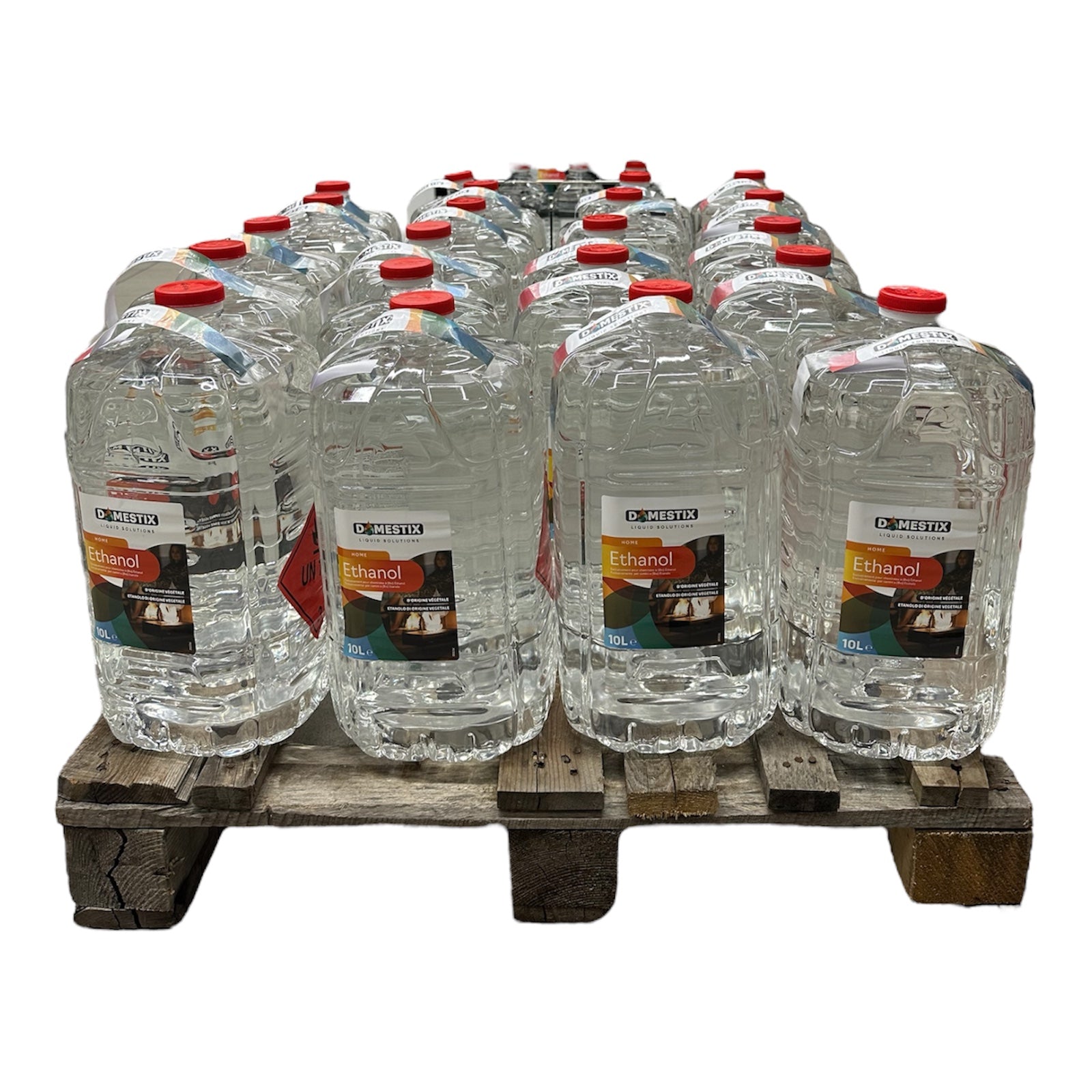 PROMO Bancale 24pz Etanolo 10L PVG Domesticx - Combustibile di Qualità per Stufe e Riscaldamento