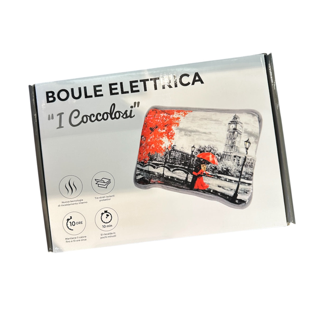 Borsa Boule dell'Acqua Calda Elettrica Ricaricabile Design City Idea Regalo di Natale | Kasanova