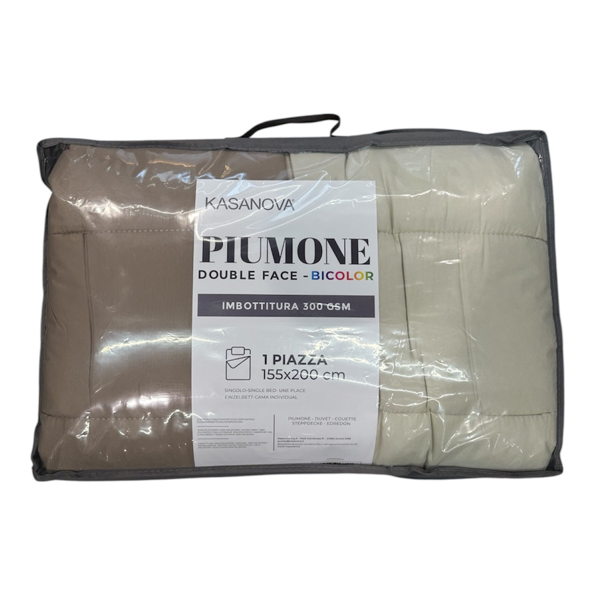 Trapunta (o Piumino) 1 Piazza Doubleface Invernale (o Mezza Stagione) in Microfibra, Idea Regalo di Natale | Kasanova