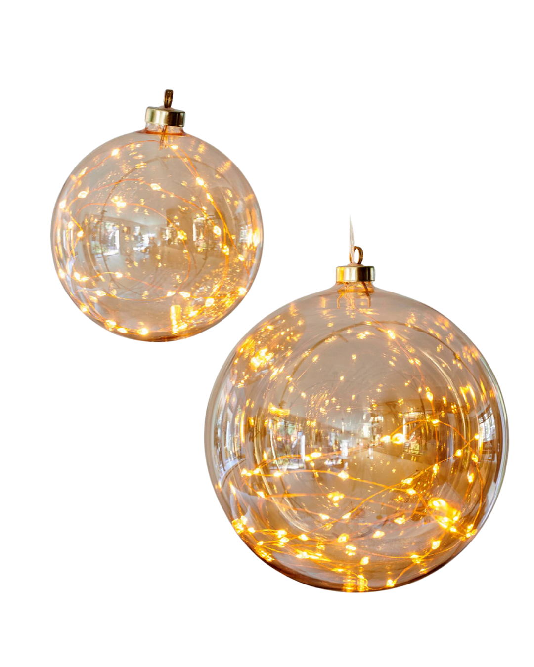 Palla Luminosa Sospesa Micro LED D.20cm Amber/Classic Warm Kaemingk