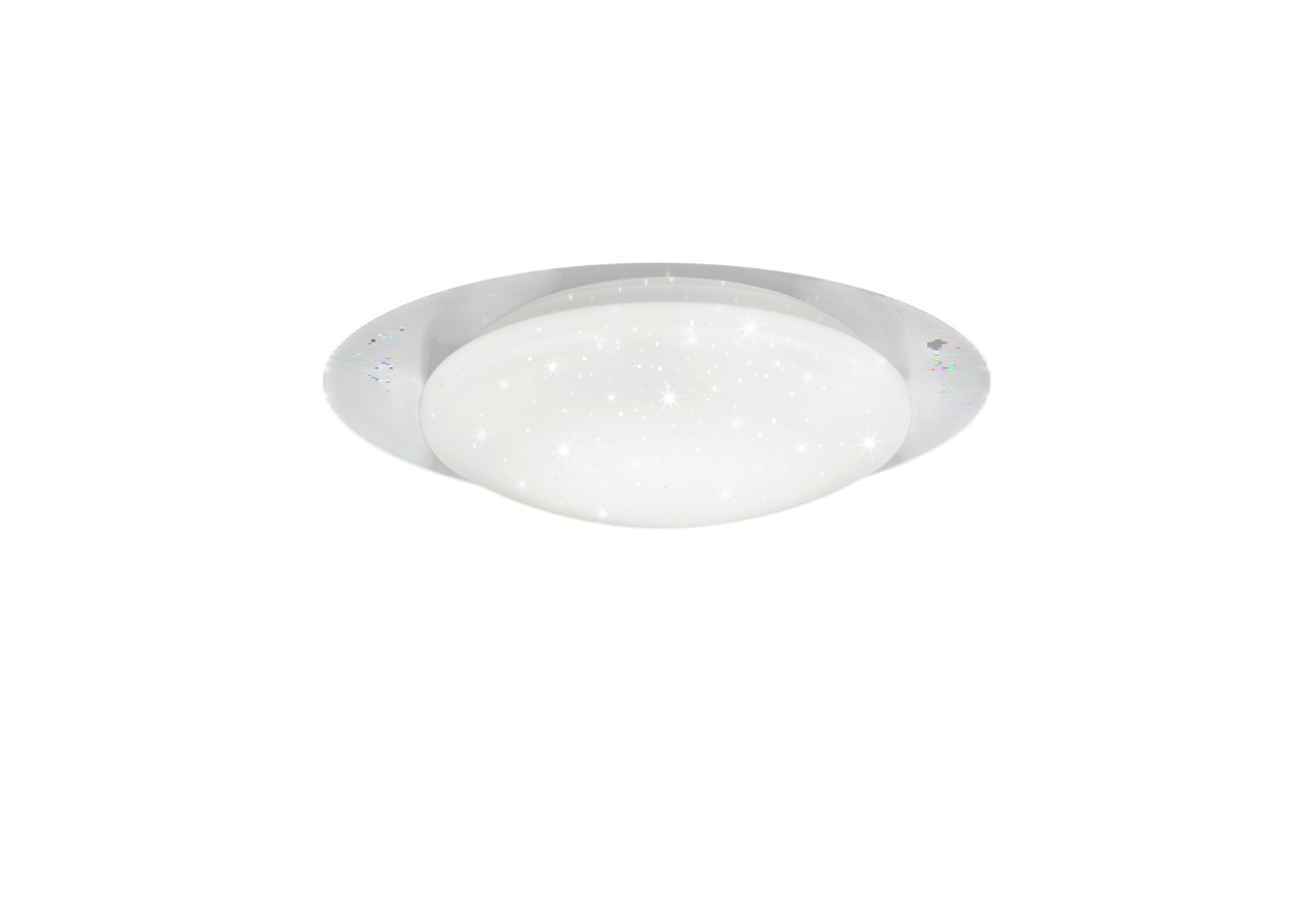 Plafoniera led diffusore bianco effetto stellato 