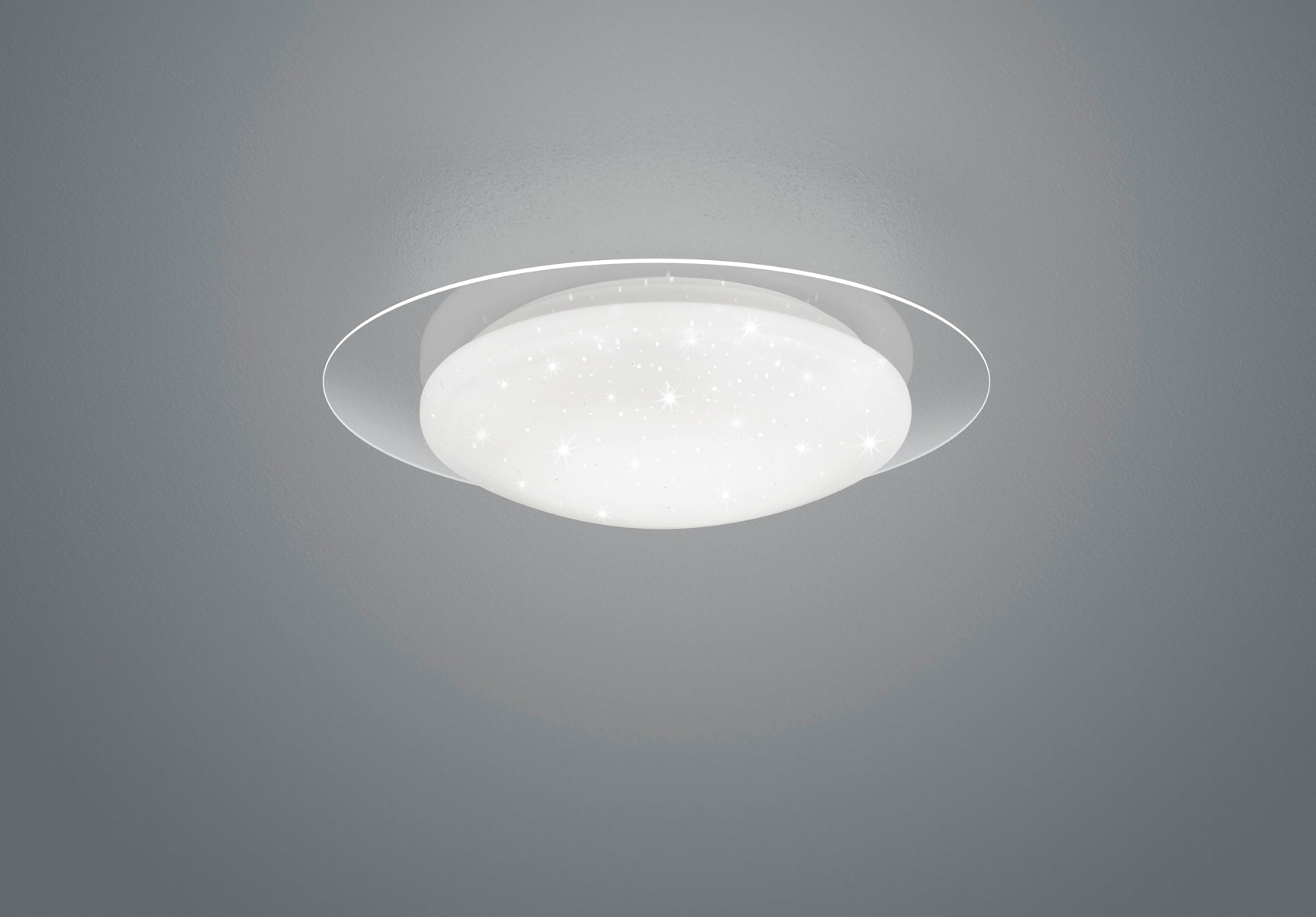 Plafoniera led diffusore bianco effetto stellato 