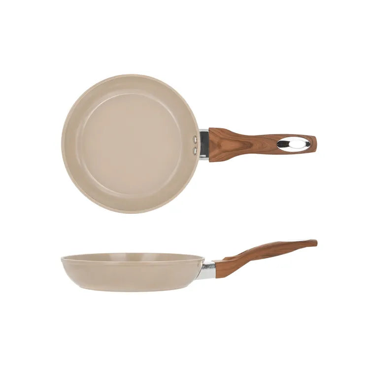Padella 20 cm antiaderente in ceramica taupe linea new ceramic Kasanova