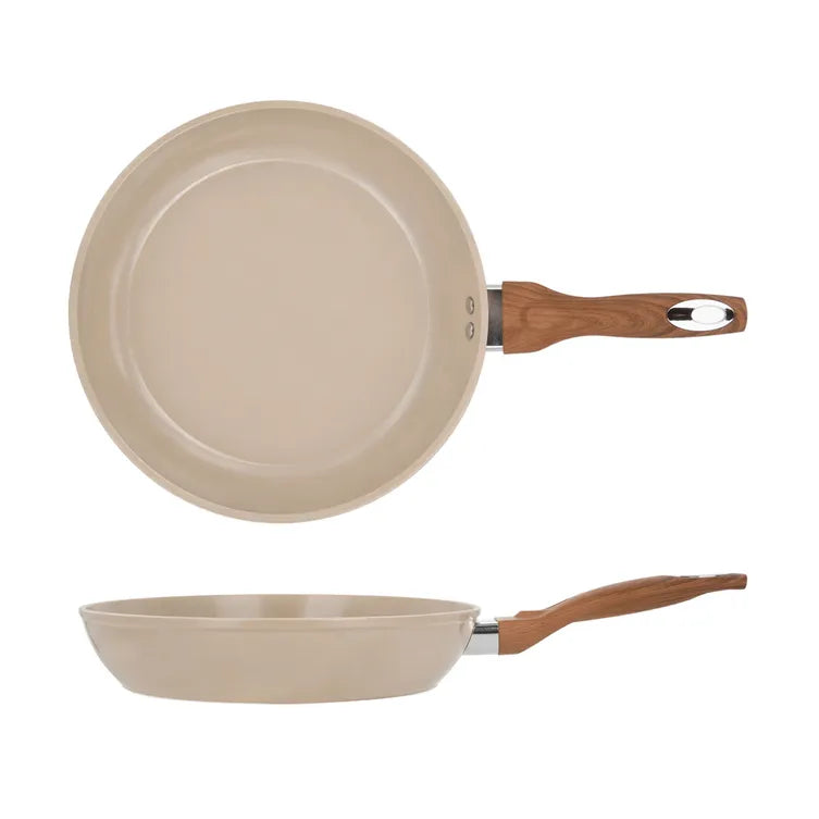 Padella 28 cm antiaderente in ceramica taupe linea new ceramic Kasanova