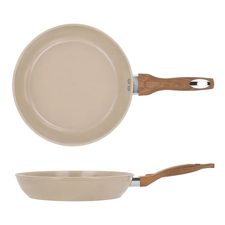 Padella 30 cm antiaderente in ceramica taupe linea new ceramic Kasanova