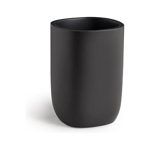 Porta spazzolini nero opaco Ylenia Gedy