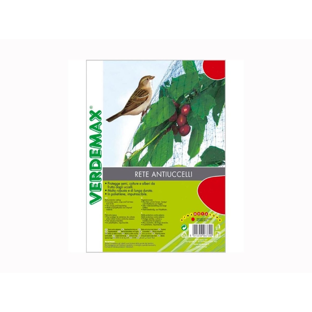 Rete Anti-Uccelli 2x10 Metri Verdemax