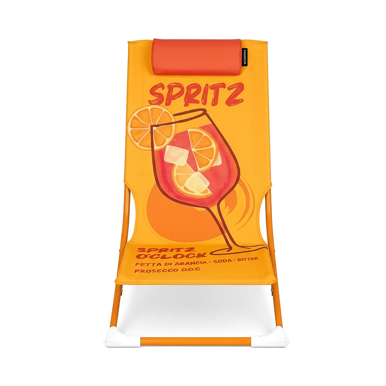 Spiaggina Pieghevole Kasanova Spritz con Poggiatesta, Sedia da Mare e Campeggio | 47x75x35 cm