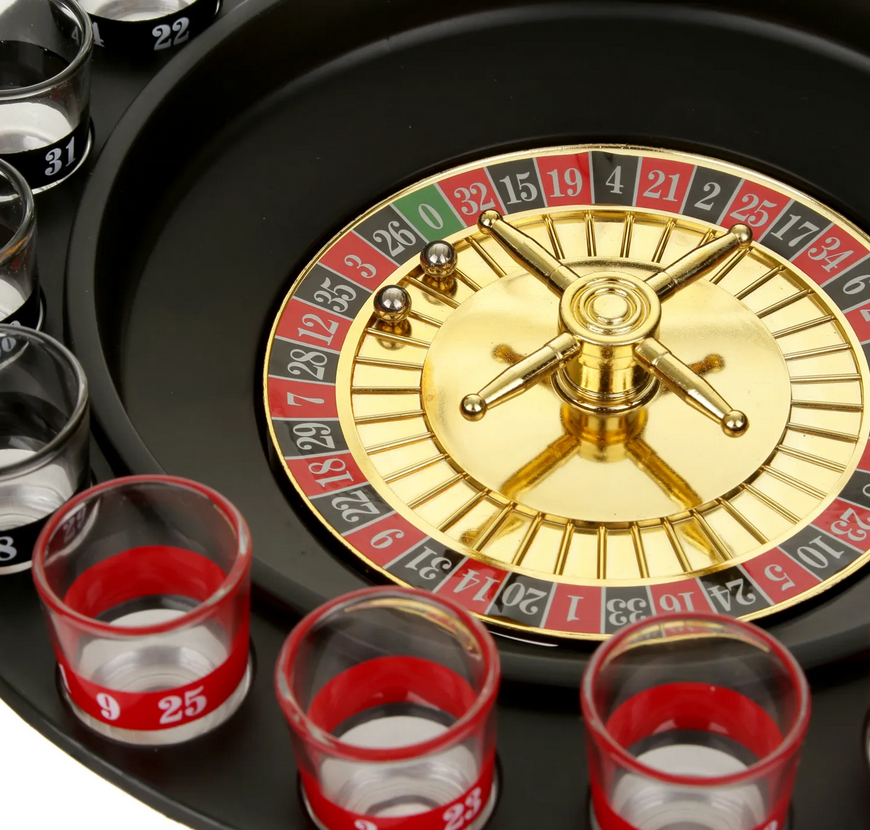 Roulette alcolica con 16 bicchierini