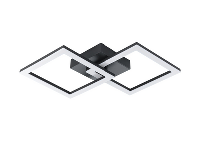 Plafoniera a led "Huerta" nera 2x10W  4000K 2600LM Eglo